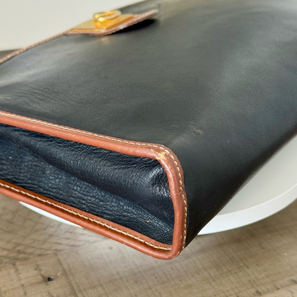 Celine Vintage Triomphe  Black Leather Clutch Bag - Picture 7 of 16